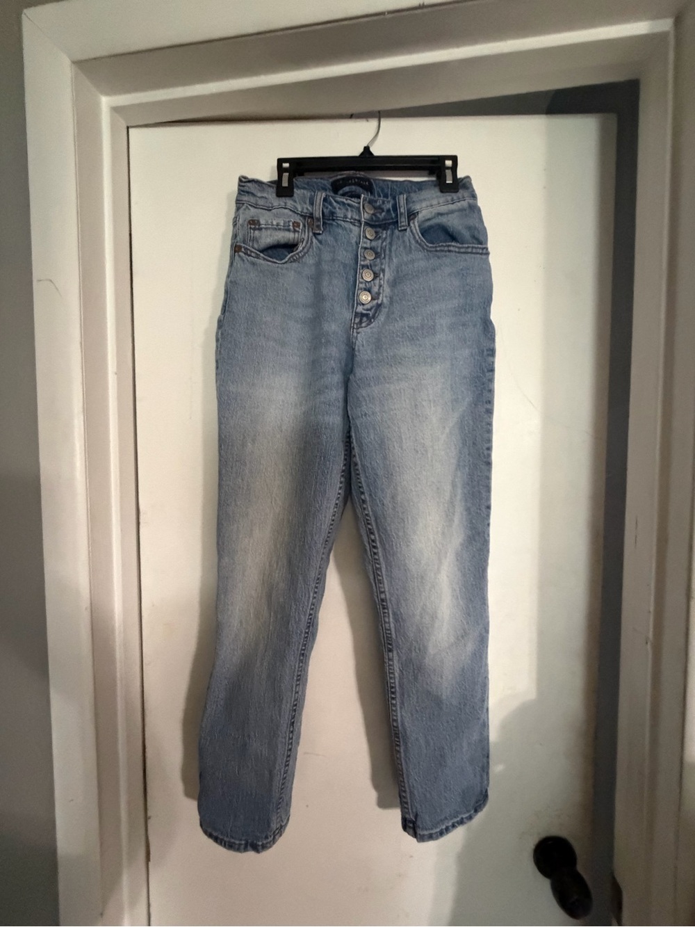 Aeropostale High-Rise Light Wash Button-Fly Jeans